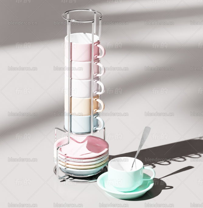 餐具咖啡杯blender模型布的网免费34