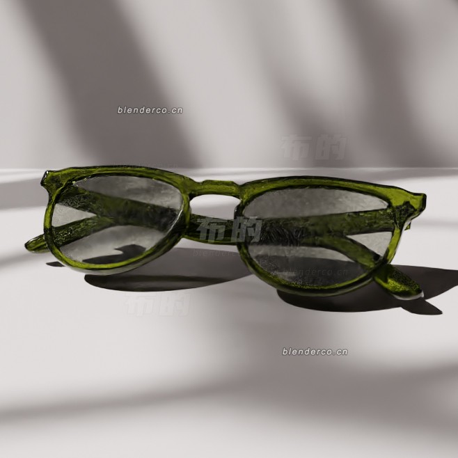 blender圆形太阳镜模型_blender布的17