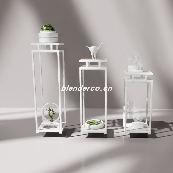 blender装饰展示架套装模型_blender布的97