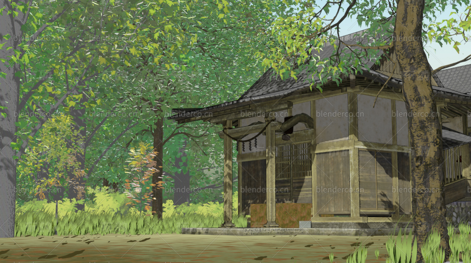 三渲二房屋模型-blender布的81