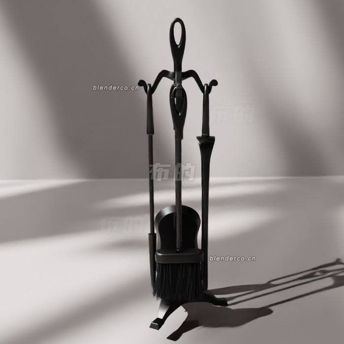 blender壁炉配件模型_blender布的31