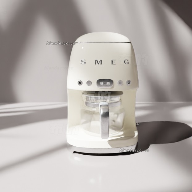 blender复古式咖啡保温机模型_blender布的181