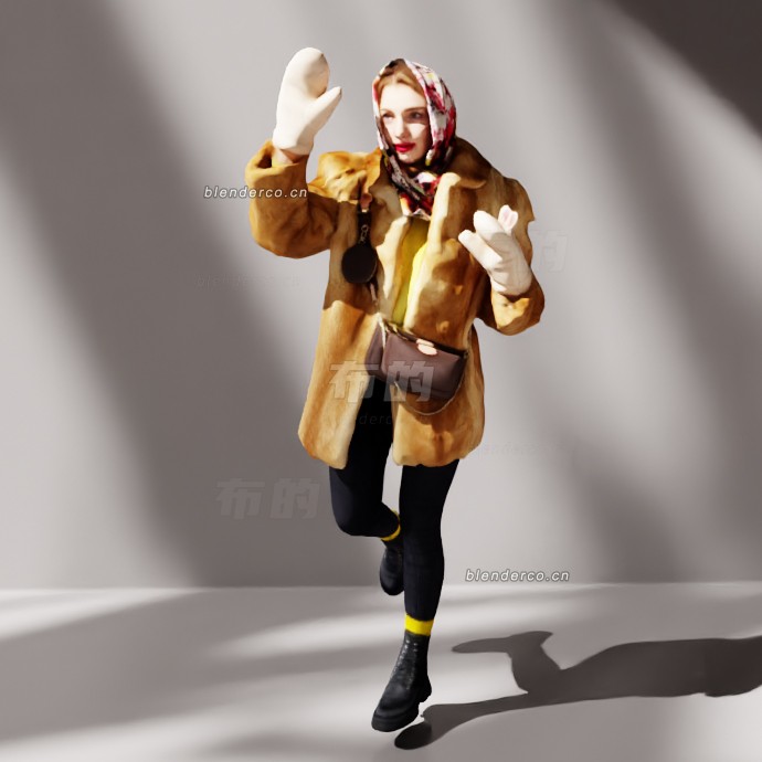 blender西伯利亚公主模型_blender布的79