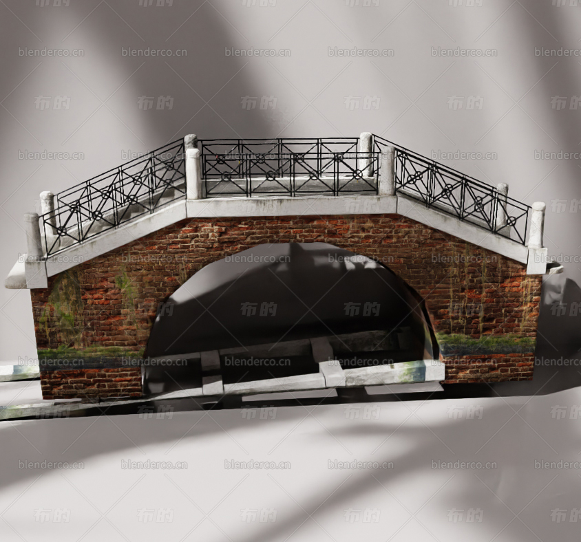 blender人行桥模型09