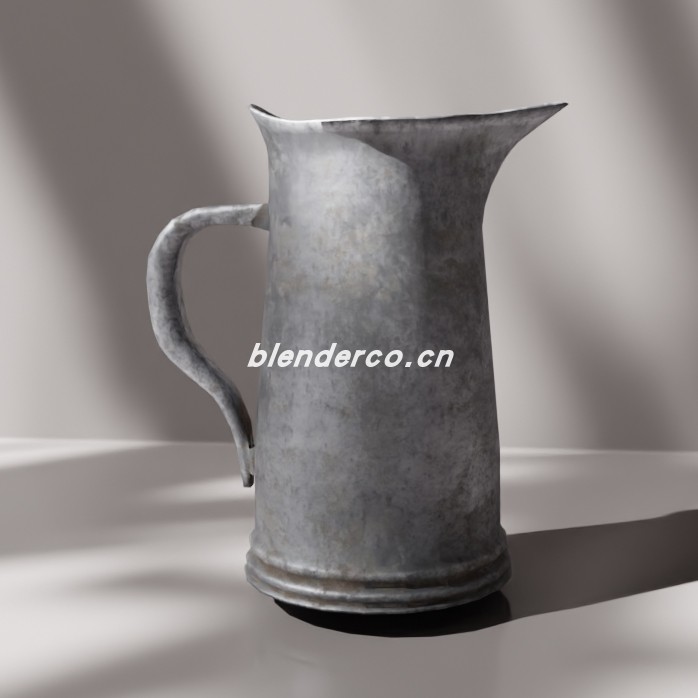 blender中世纪锡制坦克杯模型_blender布的03