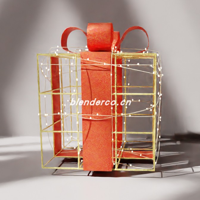 blenderLED 礼品盒装饰模型_blender布的02