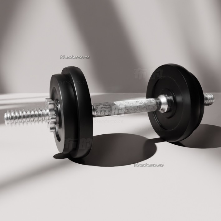 blender杠铃模型_blender布的66