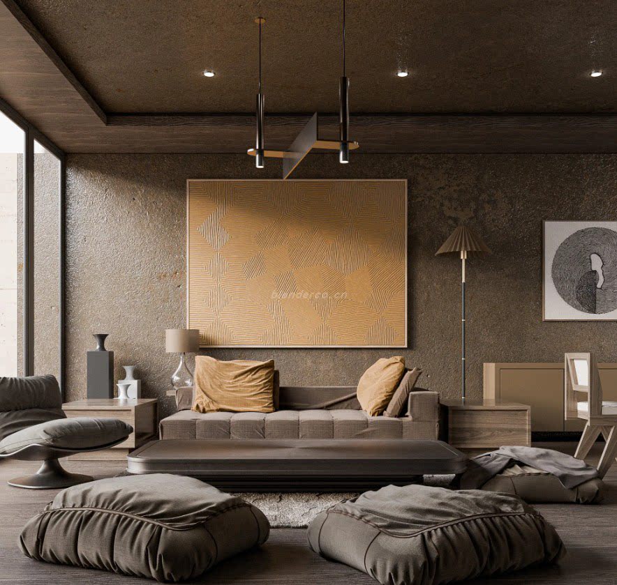 43 – 客厅场景 Blender 模型