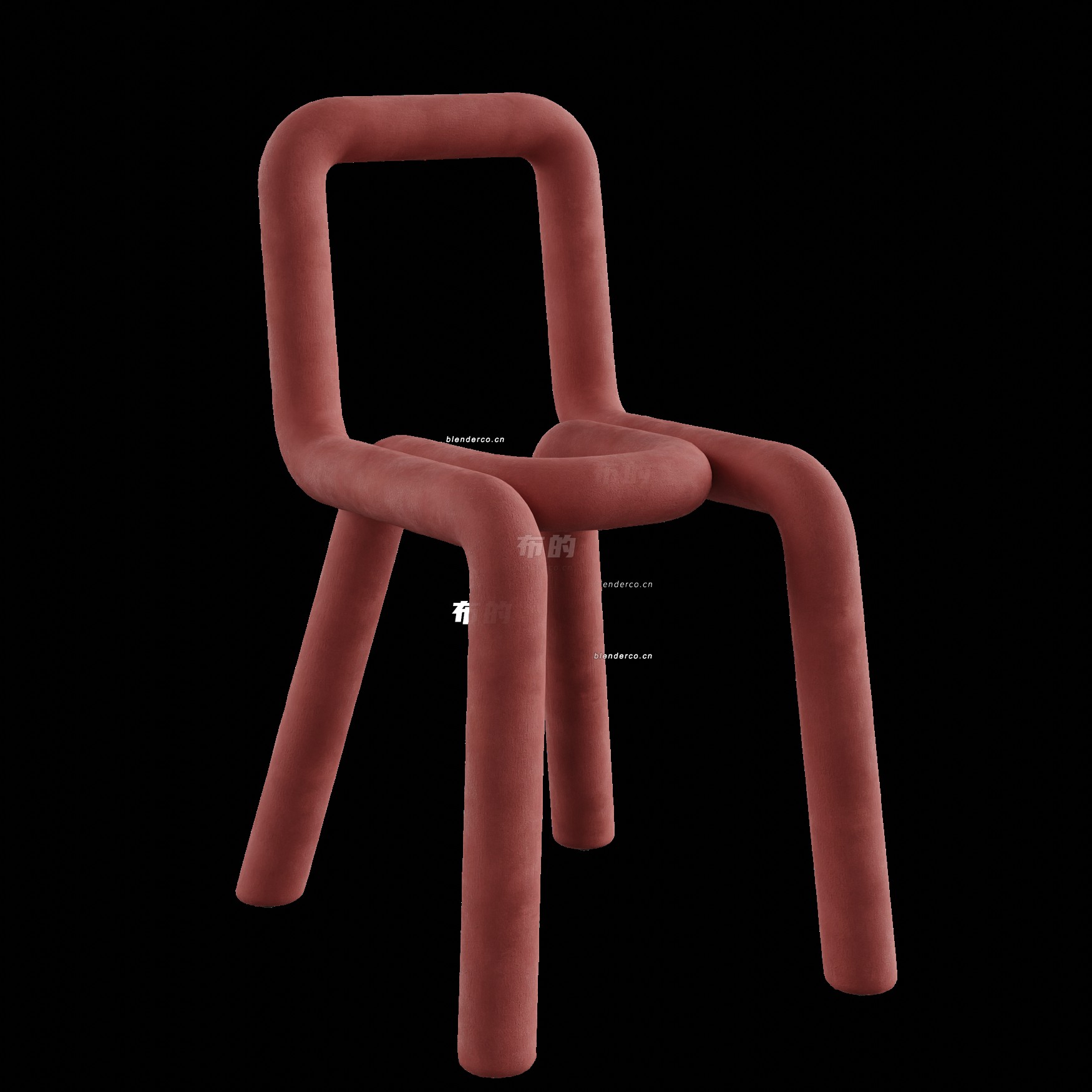 blender毛绒座椅模型_blender布的23