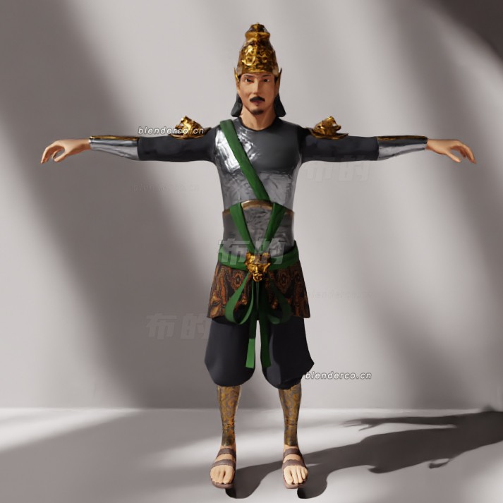 blender奇幻国王角色模型_blender布的28