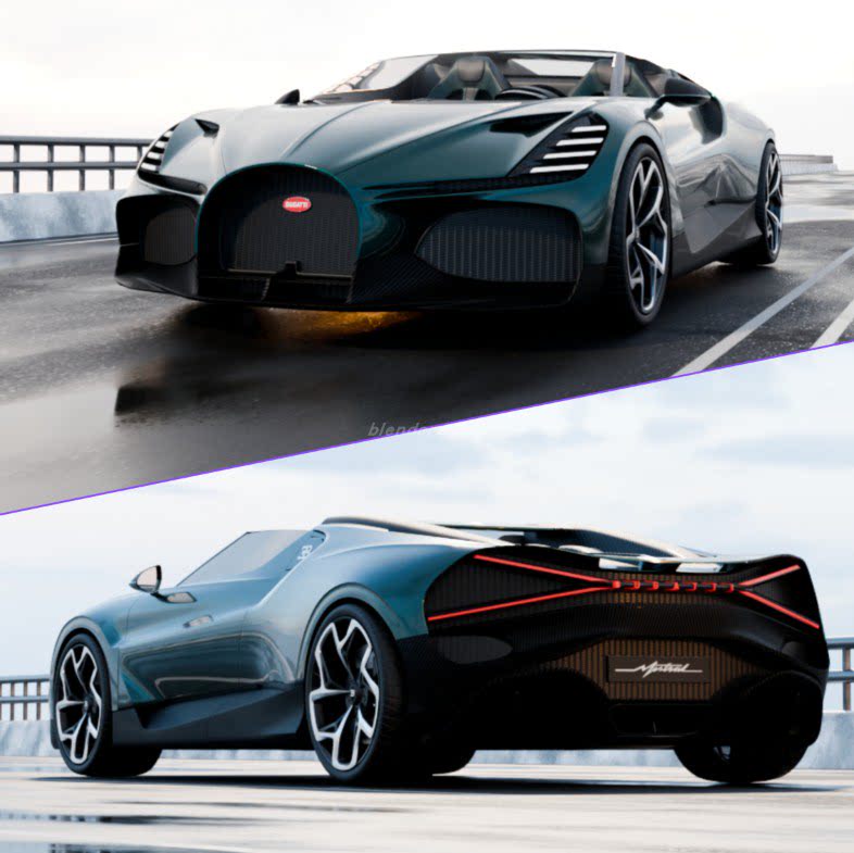 布加迪汽车跑车赛车Mistral 2024