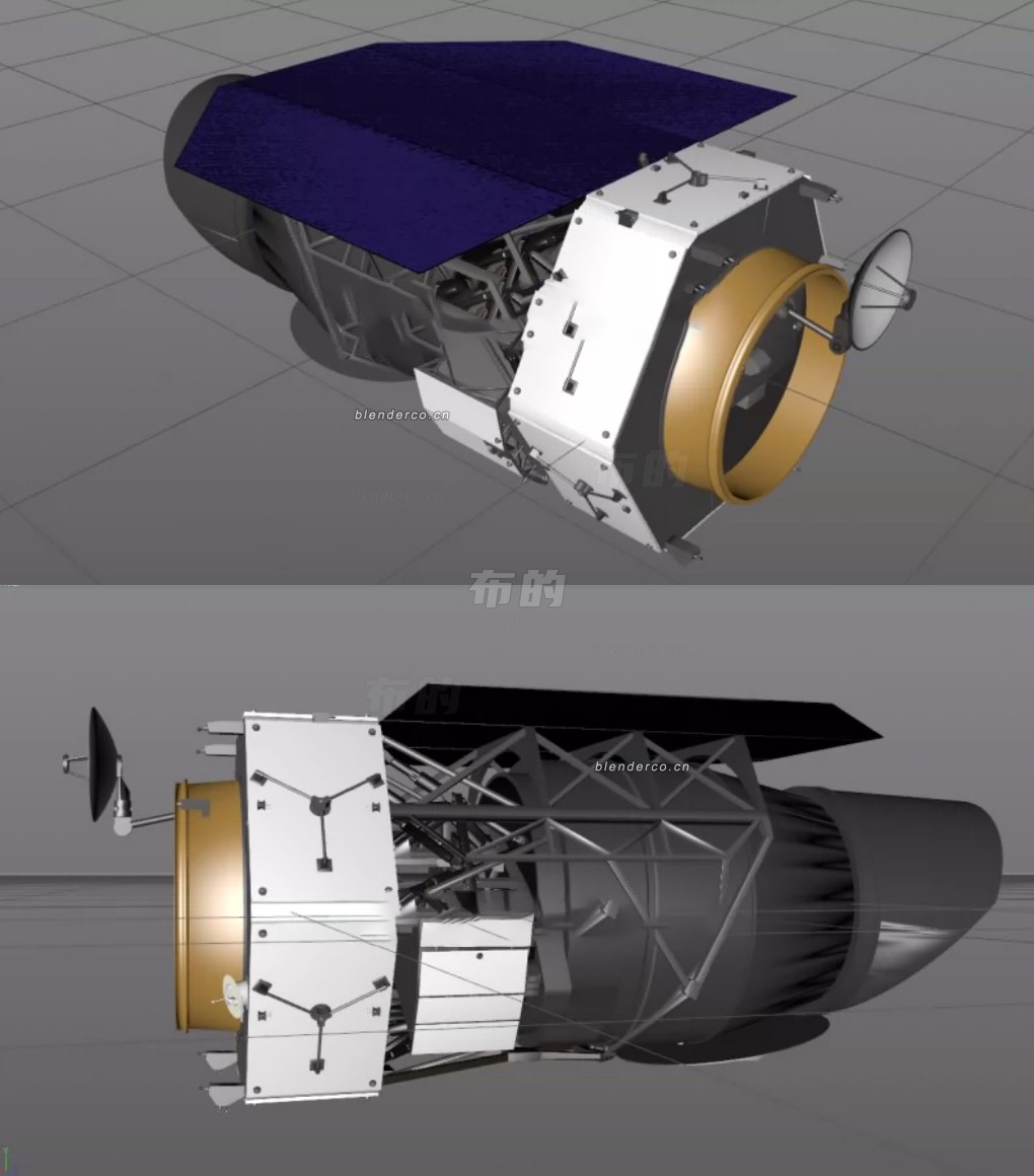 Blender 外太空NASA红外巡天文望远镜模型