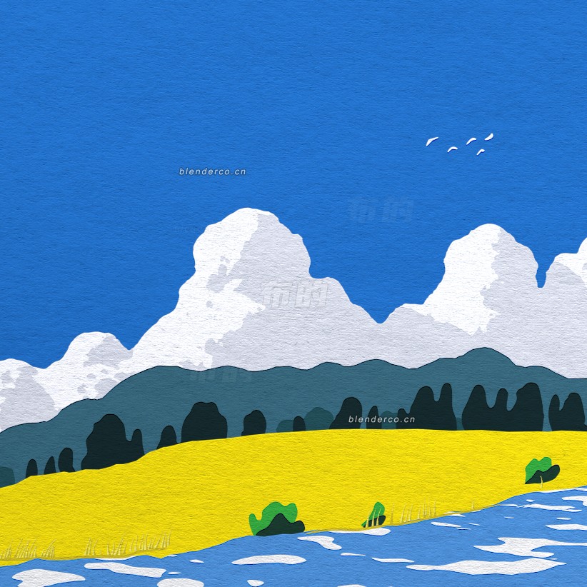 【教程/工程】‘丙烯马克笔’三渲二风格化质感插画动画渲染【2种实现方法】