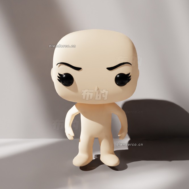 blender中性基础角色模型_blender布的02