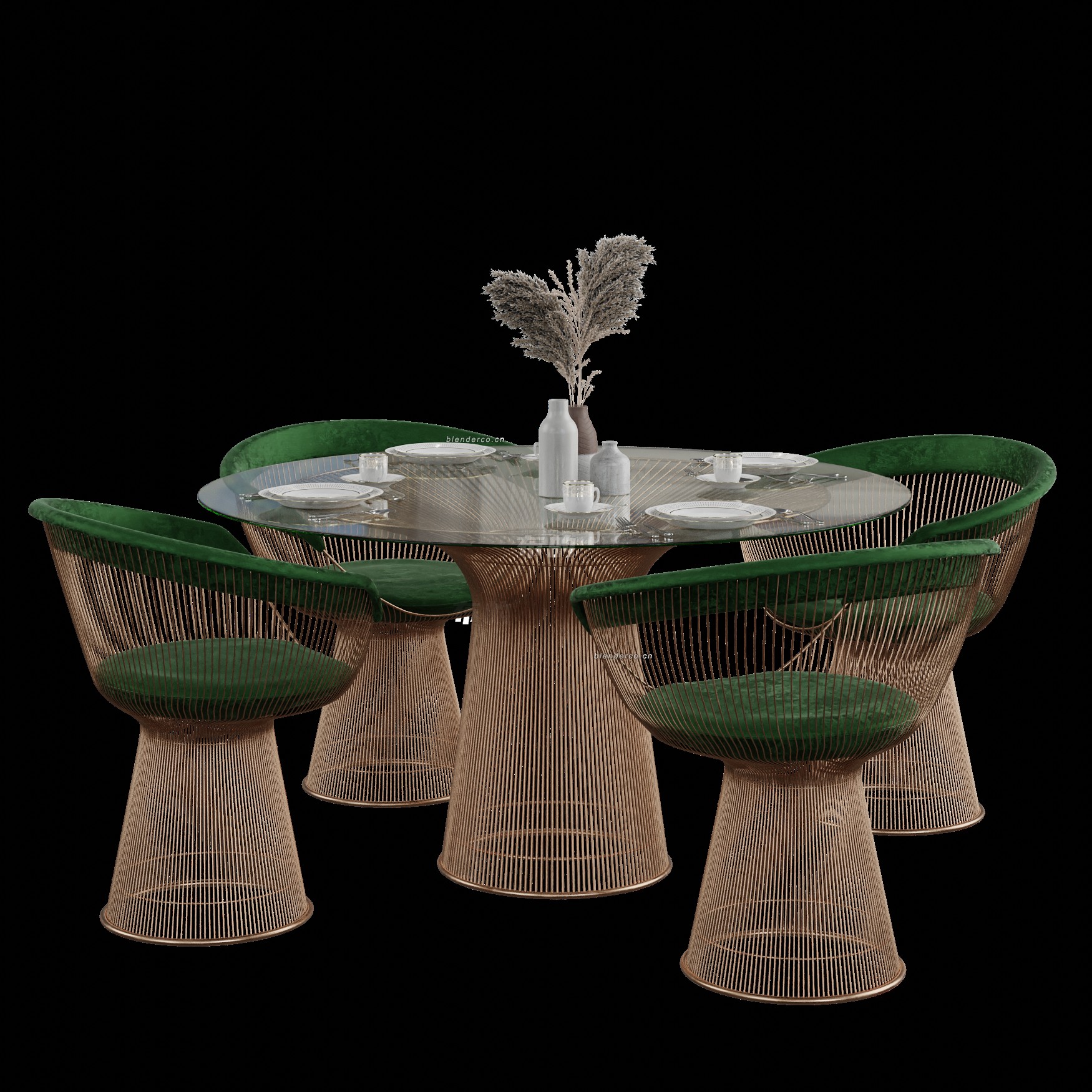 blender圆桌椅子模型_blender布的91