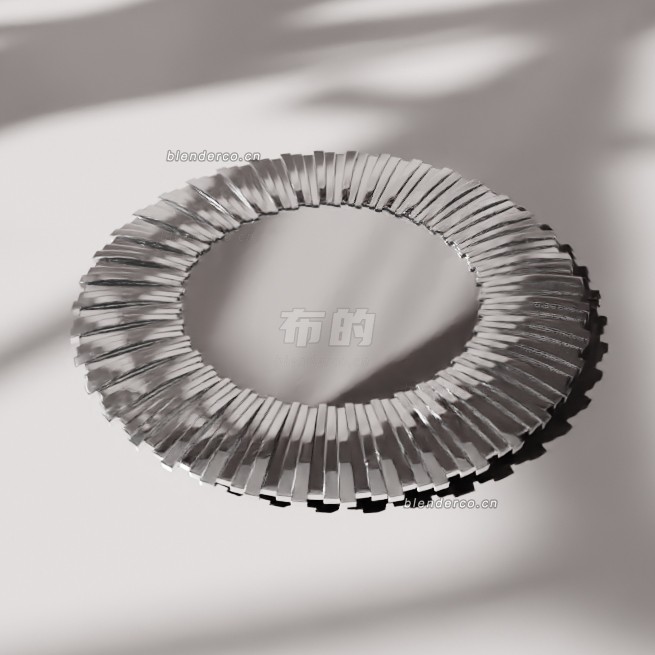 blender现代圆形镜子模型_blender布的29