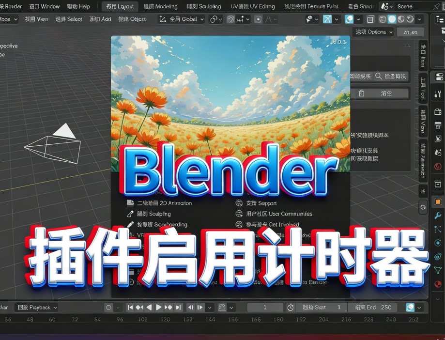 Blender插件启用计时器