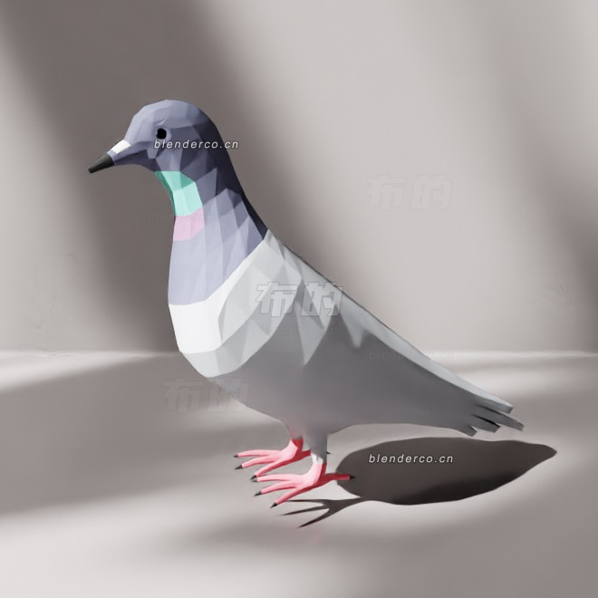 blender低聚鸽子模型_blender布的28
