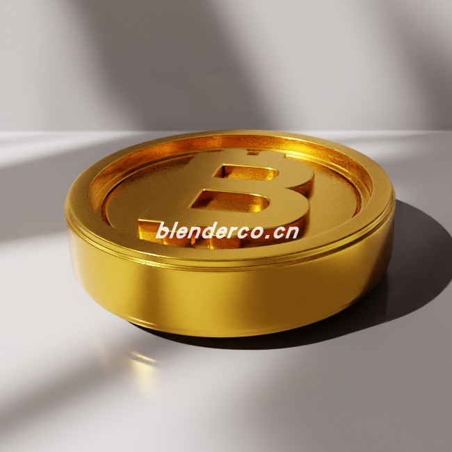 blender金色比特币模型_blender布的80
