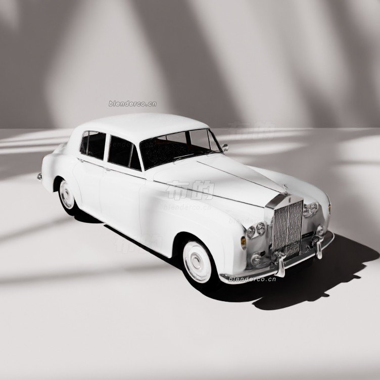 blender劳斯莱斯银云汽车模型_blender布的12