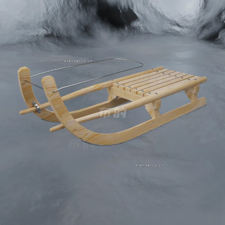 blender雪橇模型_blender布的160