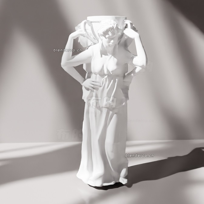 blender戴亚厄凯特雕像模型_blender布的32