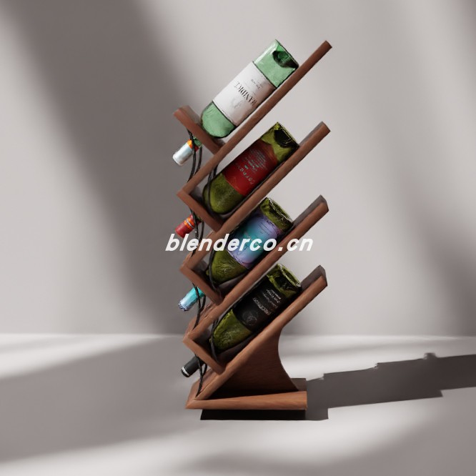 blender酒架模型_blender布的115