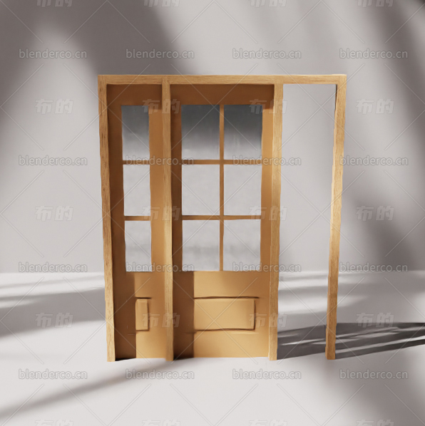 blender木门模型83