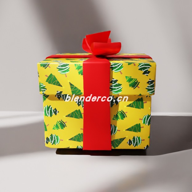 blender圣诞礼品盒模型_blender布的60