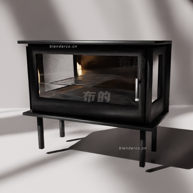 blender集成式壁炉模型_blender布的71