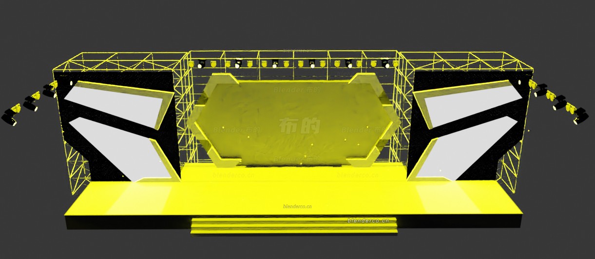 舞台场景工程blender布的 blender模型-7