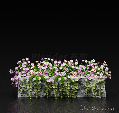 绿植植物花盆盆栽盆景单体blender模型室内花卉花草24 blender布的