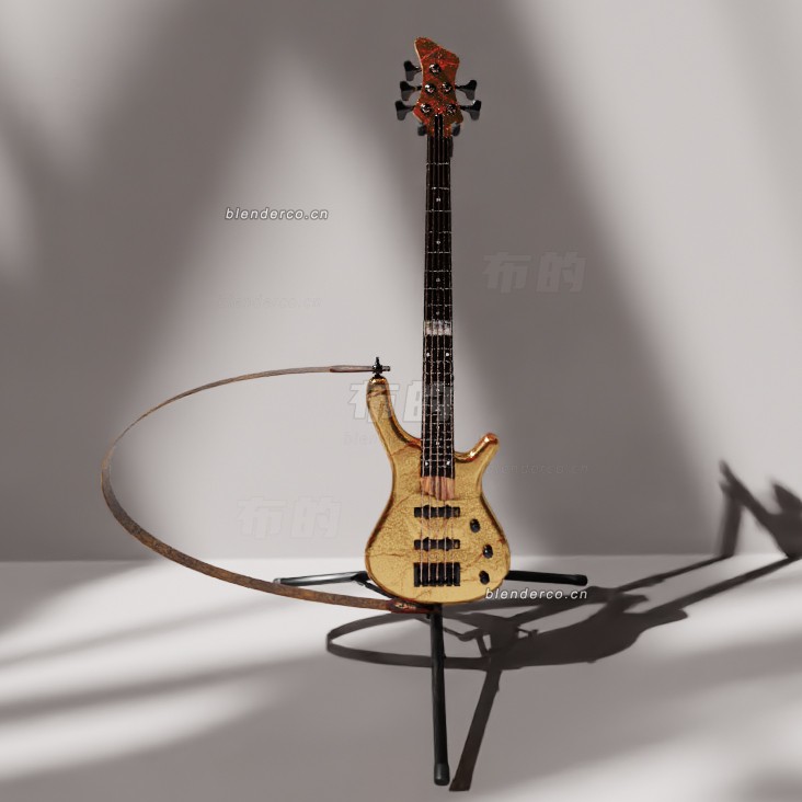 blender法美巴弗墨特II 5代20周年纪念版电吉他模型_blender布的187