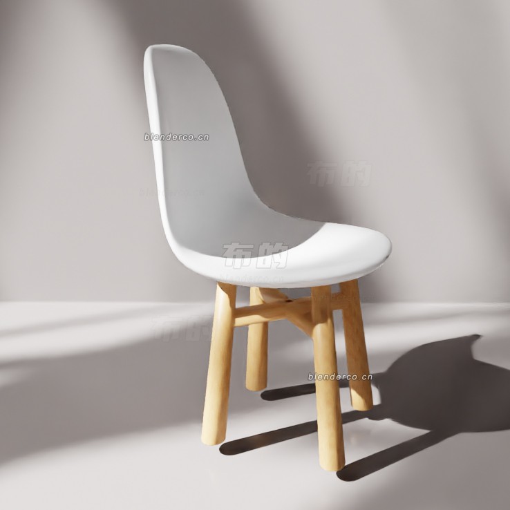 blender白木椅模型_blender布的41