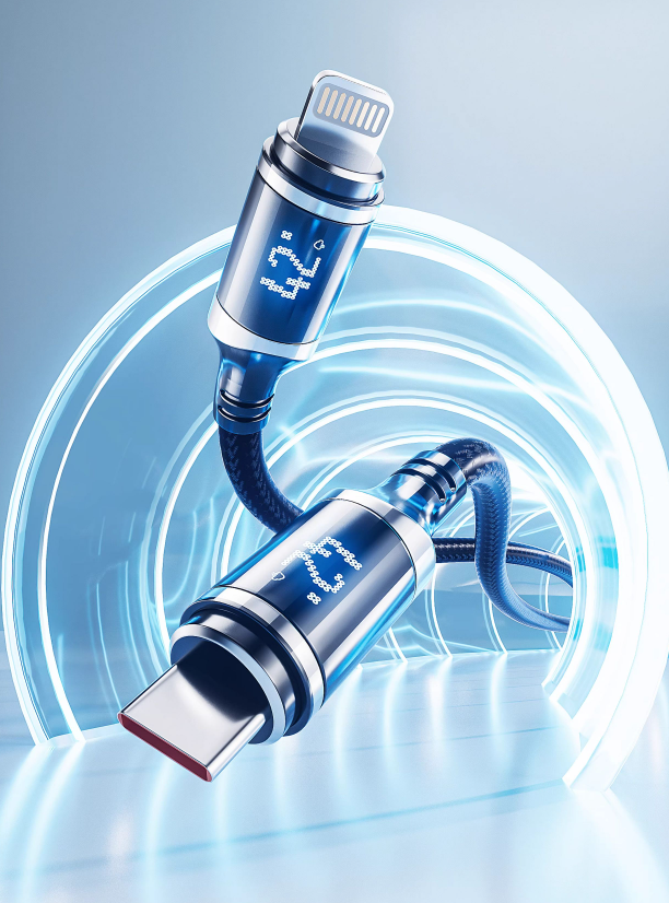 C4D数码3C手机充电数据线电商OC渲染三维模型场景