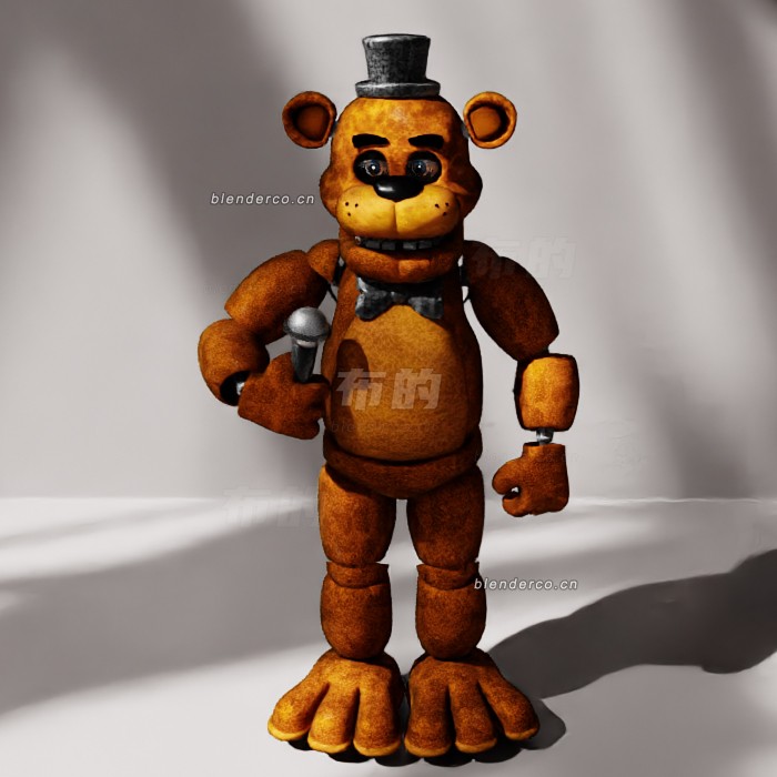 blender弗雷迪·法兹熊模型_blender布的32