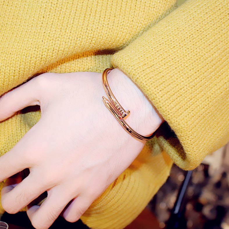 Quan Zhilong Luhan với vòng đeo tay Hàn Quốc thời trang đường phố cá tính sáng tạo vài sinh viên nail bracelet vàng hoop vòng đeo tay