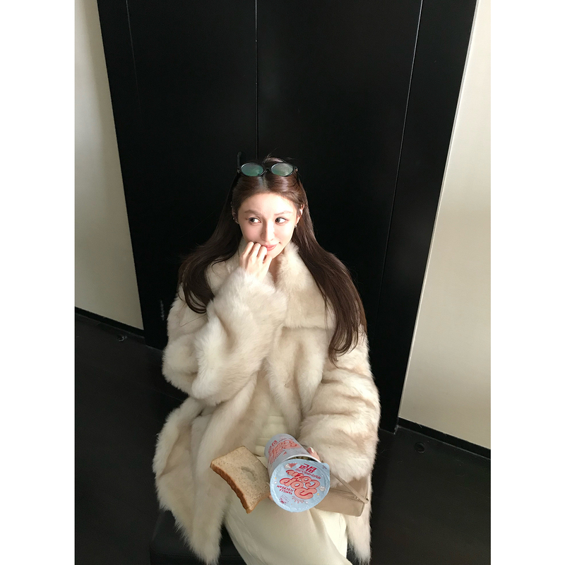Coco Fur's New Winter Collection, Imported Tuscany Fur One-Piece Mid-Length Coat