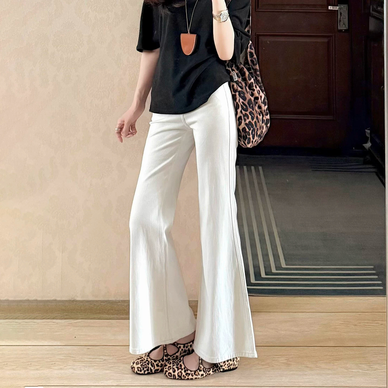 Maternity Pants, Summer Thin Style for Outer Wear, 2026 New Model, Extended Version for Tall Individuals, Tencel Denim Micro-Flared Pants, Early Autumn Maternity Pants, Summer Thin Style for Outer Wear, 2026 New Model, Extended Version for Tall Individuals, Tencel Denim Micro-Flared Pants, Early Autumn