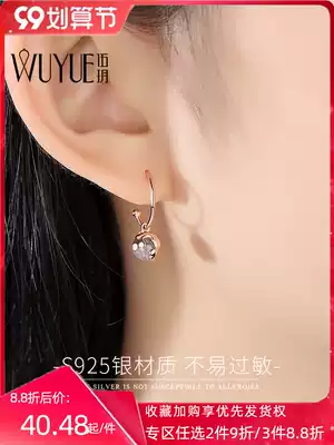 925 sterling silver moonstone earrings advanced temperament atmospheric earrings female Rose Gold new fashion earrings summer