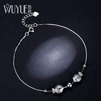 925 bạc cổ gió vòng chân có âm thanh chân học sinh hôn miệng cá chuông cung đôi cá thiết kế thích hợp đồ trang sức vòng chân phong cách tây âu