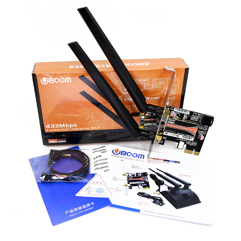 UBOOM UB-3160AC desktop built-in wireless network card PCI-E network card dual frequency 5G Bluetooth AMD