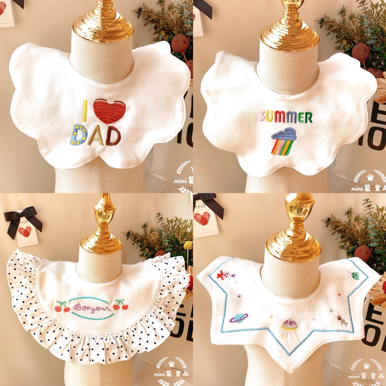 Han edition in autumn and winter baby towel pure cotton cartoon baby toddler around 360 degrees rotate around the pocket