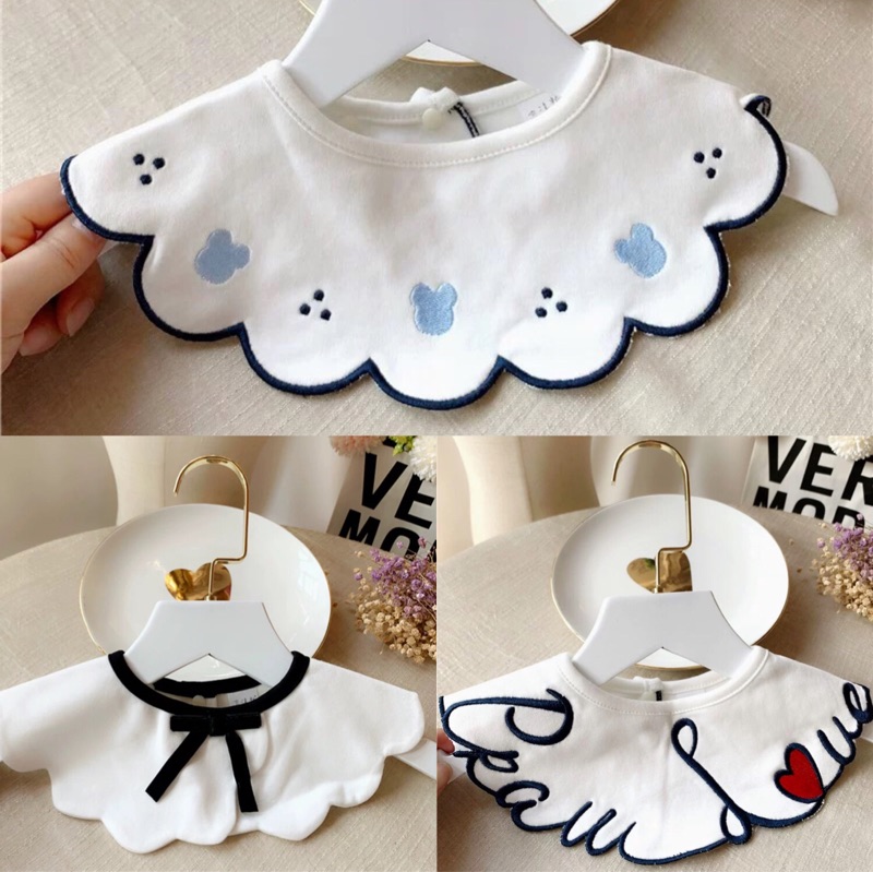 Infant cotton bib Baby saliva towel decorative false collar Newborn children bib meal bib age 0-1-2 years old