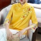 Trung Quốc tấm gió khóa thêu cải thiện quần áo cổ ngắn sườn xám áo khoác Trung Quốc Tang zen váy chè phù hợp với các nước cộng hòa của gió nước han ăn mặc nữ