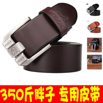 Mens extended belt size belt top leather fat man super long 140 150cm160cm Tide brand belt cowhide