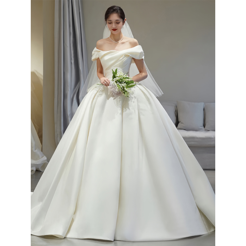 Summer advanced wedding dress, open shoulders, fitted, high-end, suitable for teen Summer advanced wedding dress, open shoulders, fitted, high-end, suitable for teen