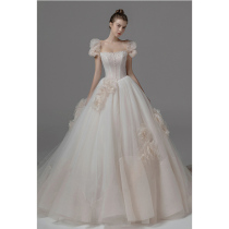 Senior main wedding dress 2021 New Moren temperament Super fairy princess style bride bride dream French gauze simple tailing