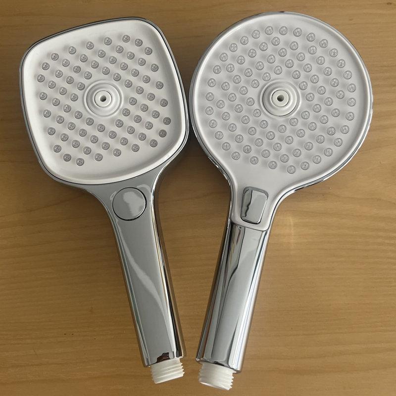 Domestic Hans Mirror Rain Shower Replacement Handheld Shower Head Bath Shower Head with One Hole and Multiple Liquid Silicone Heads