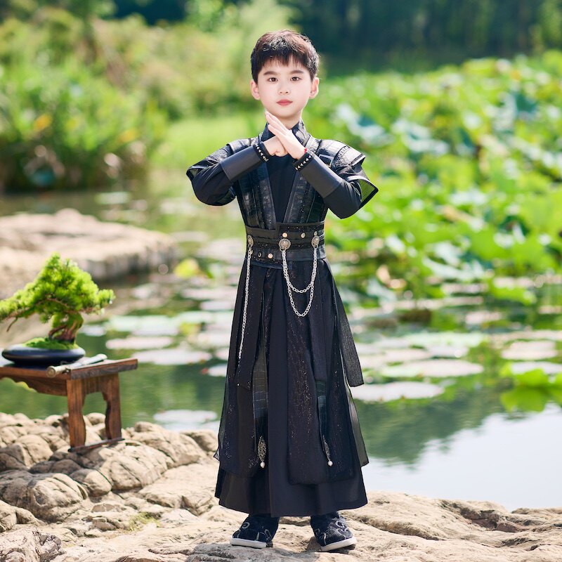 🔥【亲子首选】男童汉服春秋侠客 cosplay 古代刺客儿童剑客演出服🔥-汉服-淘宝好物网